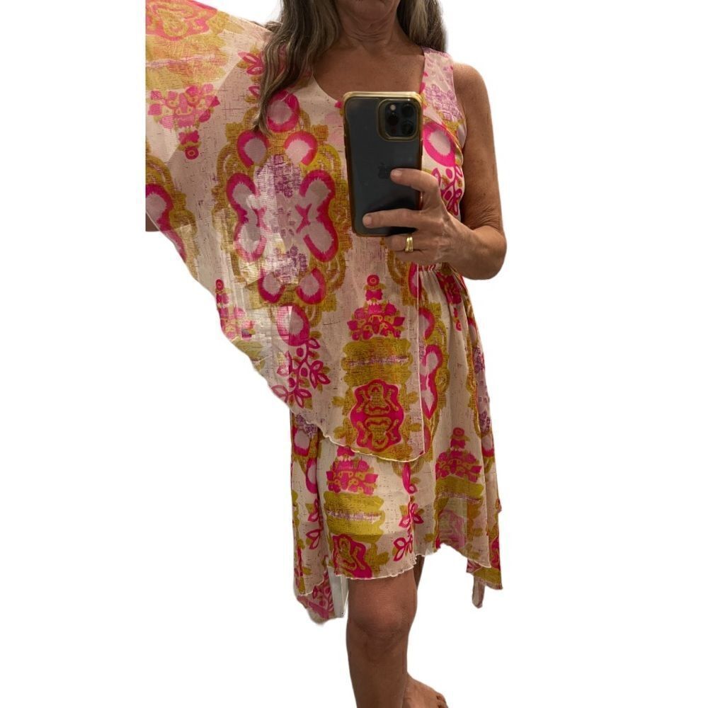 NEW BCBGMaxAzria Asymmetrical Hem Floral Dress.Size XS